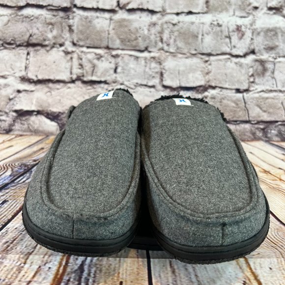 Hurley Women's Gray Soft Sherpa Lined Memory Foam Slippers Size Large (10-11) - Picture 2 of 9